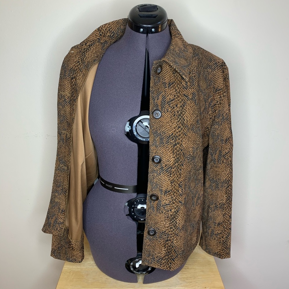 Vintage Snake Skin Button-up Jacket